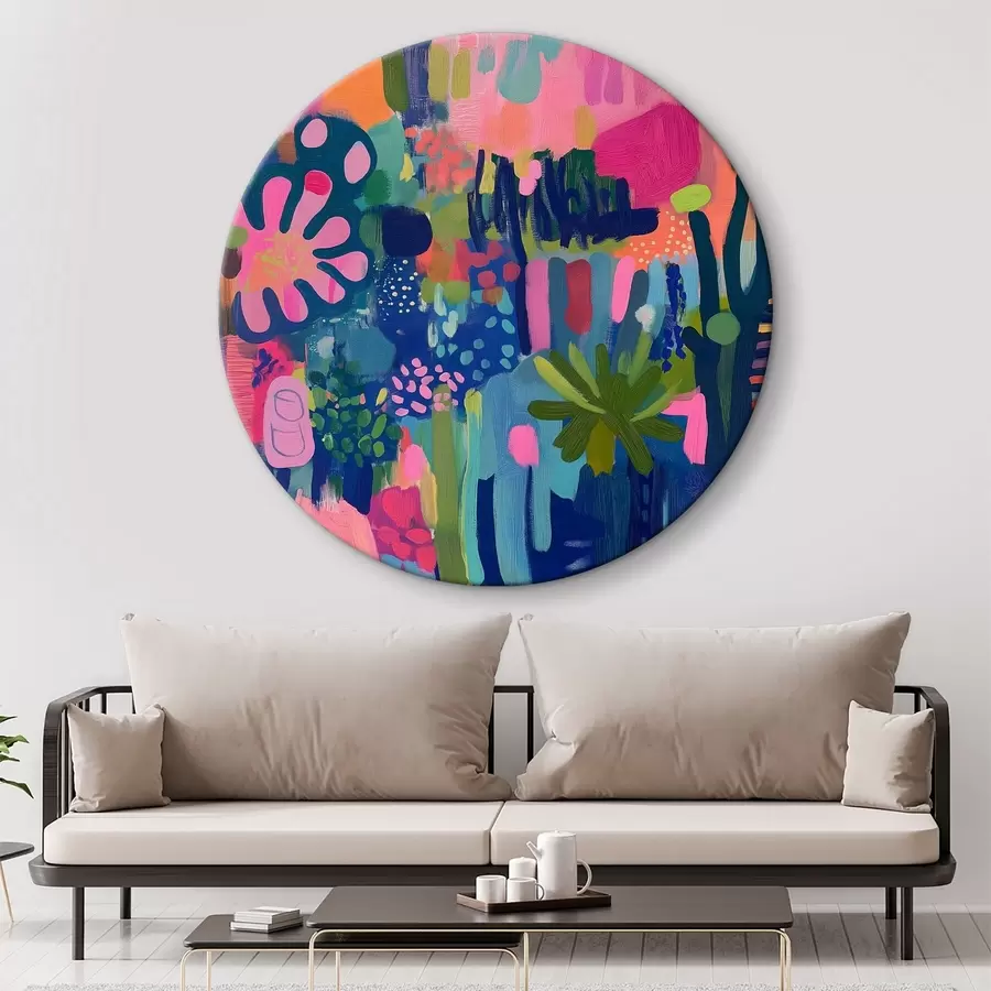  Schilderijen Abstracte bloemen r40824