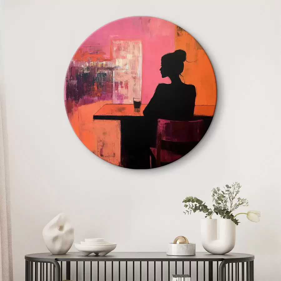  Schilderijen Meisje met een glas wijn r40829