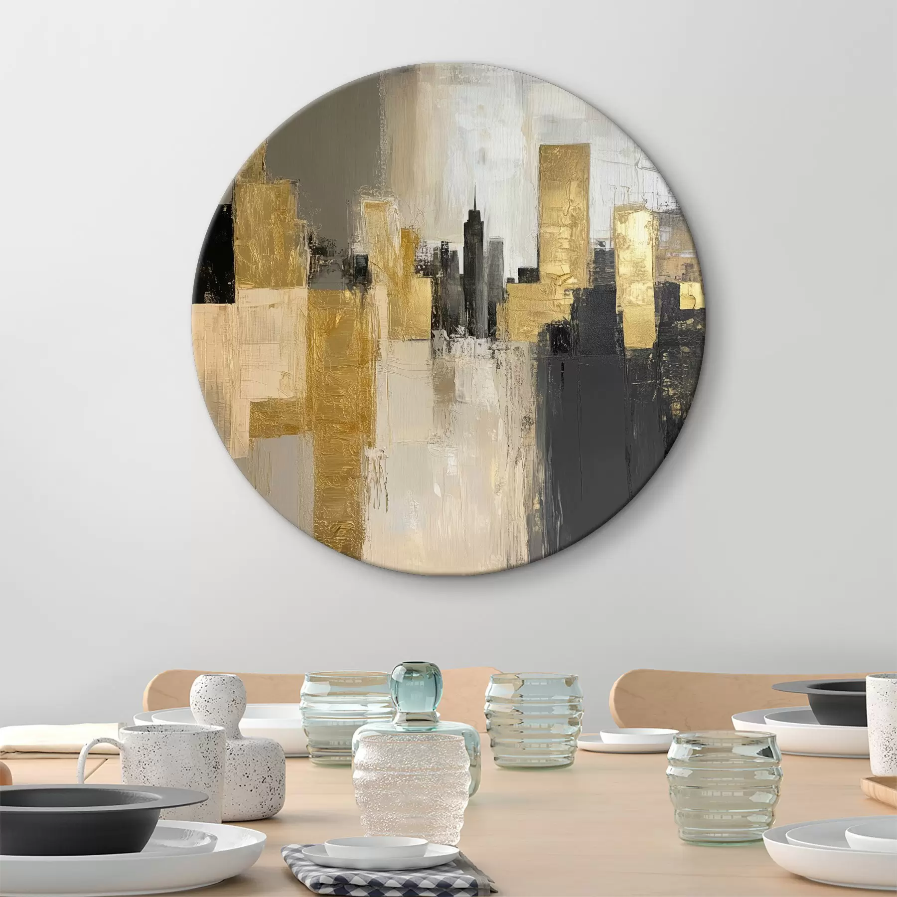  Schilderijen Abstract beeld van de stad r40831