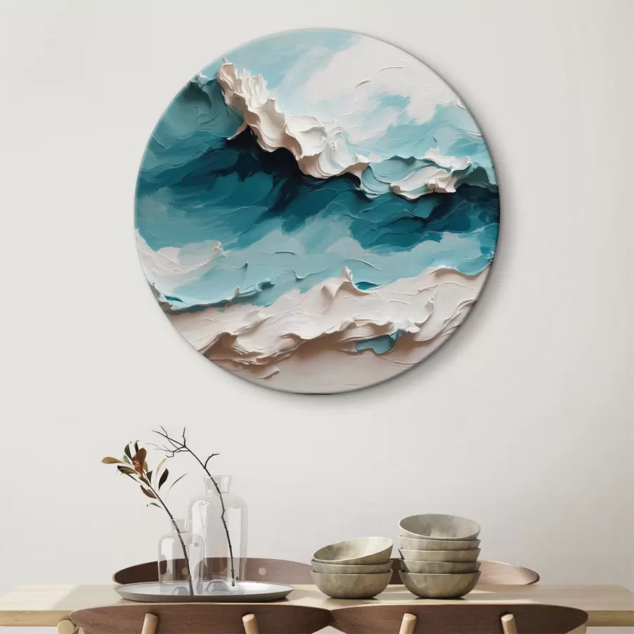  Schilderijen Abstracte golf en zeeschuim r40859