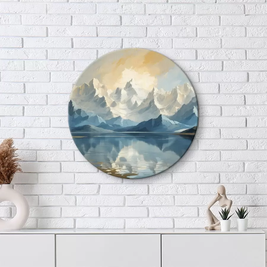  Schilderijen Meer en besneeuwde bergen r40861