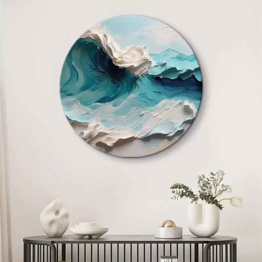  Schilderijen Abstracte zeegolf in olie r40867