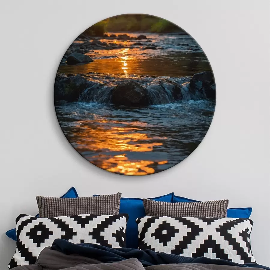  Schilderijen Een beek in het bos r40876