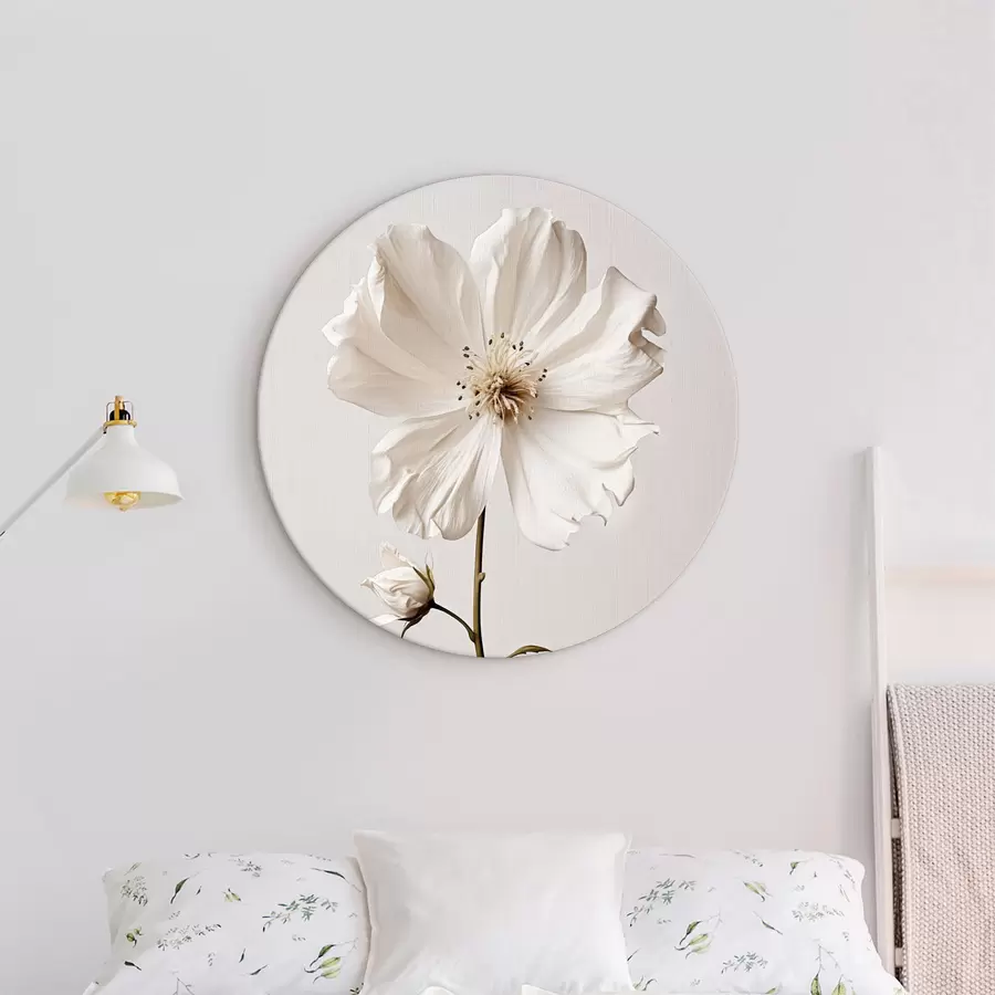  Peintures Fleur avec pétales blancs minimalisme r40881