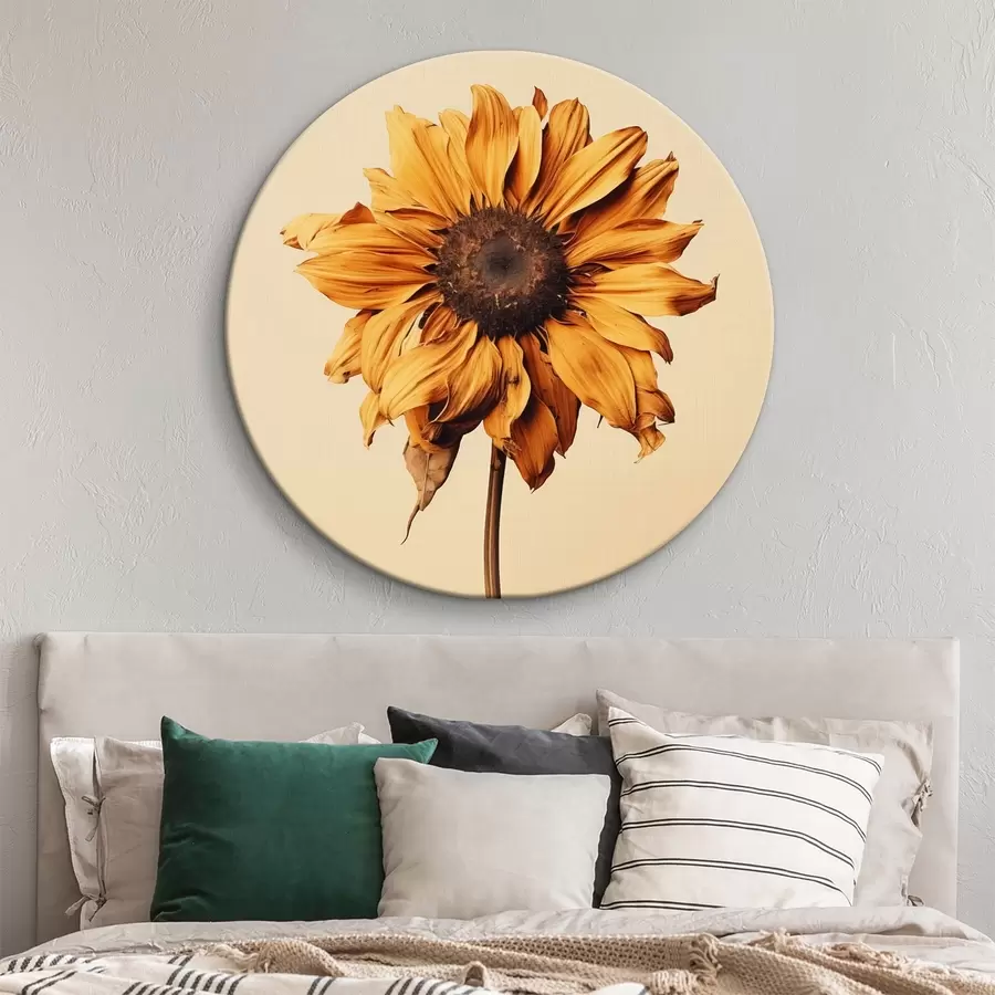  Schilderijen Gedroogde bloem met gele bloemblaadjes - minimalisme r40882