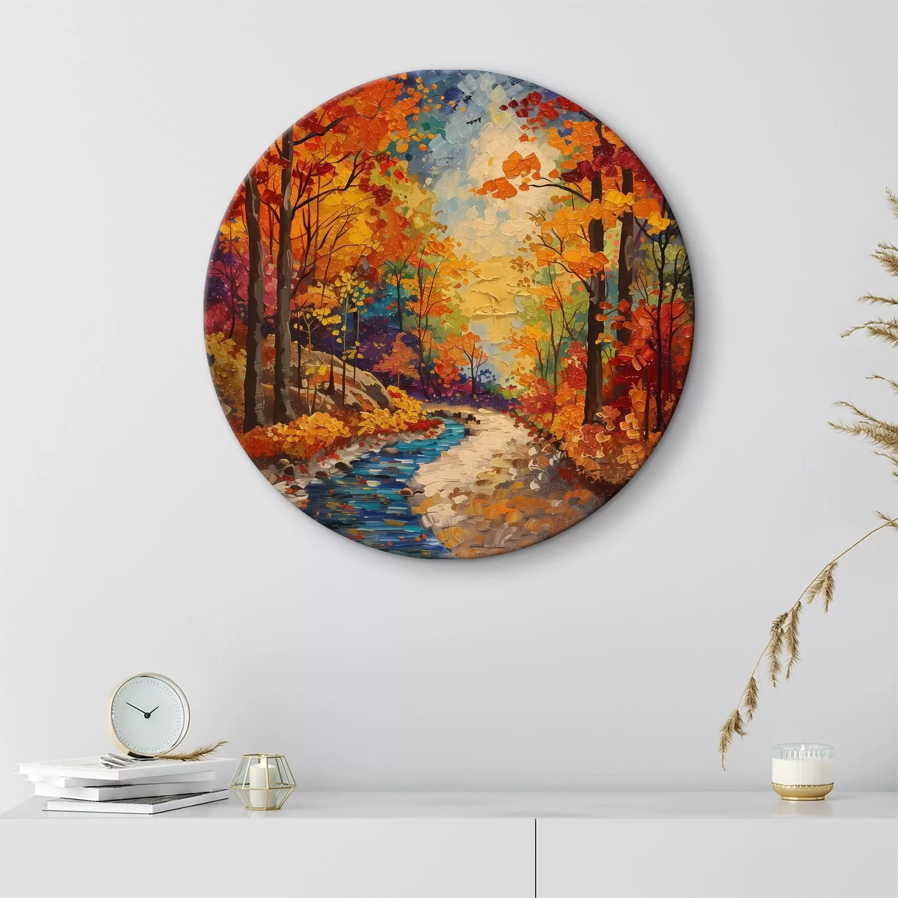  Schilderijen Pad in het bos met aquarelverf r40901