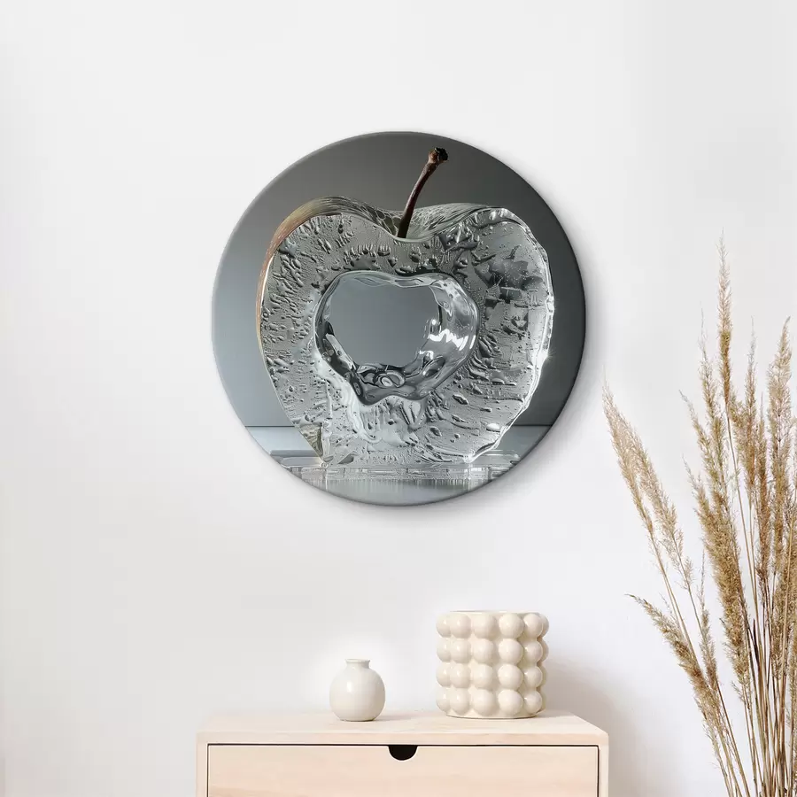  Schilderijen Abstracte appel figuur gemaakt van ijs r40910