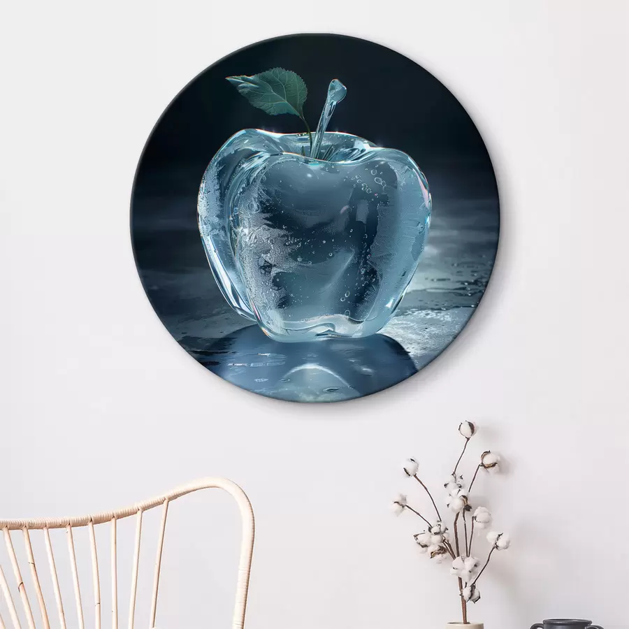  Peintures Pomme en verre sur fond sombre r40912