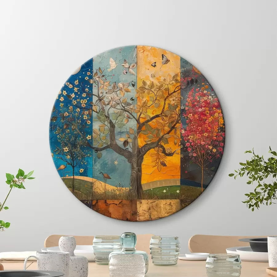  Schilderijen Aquarel collage van seizoenen r40921