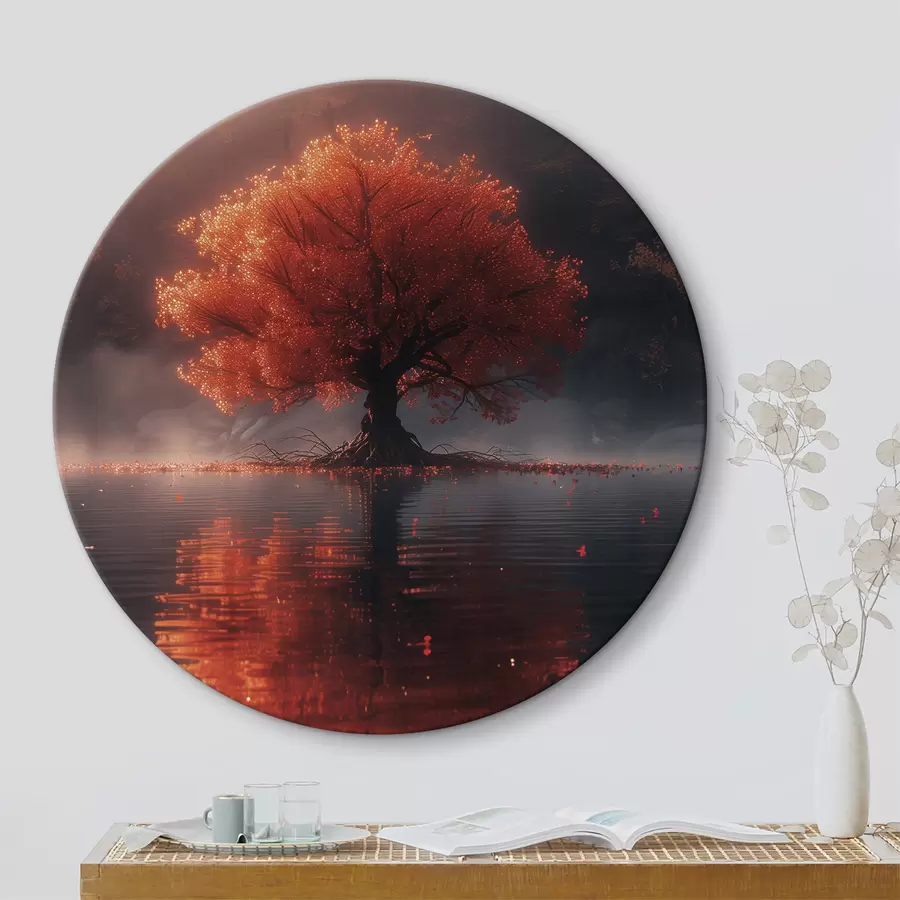  Peintures Arbre luxuriant sur l'eau r40933