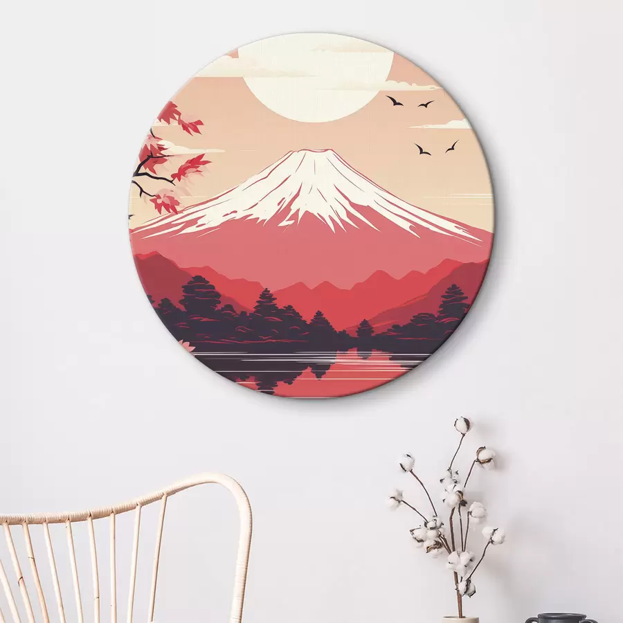  Schilderijen Fuji Bergen landschap, Japanse stijl, prachtige natuur r40954