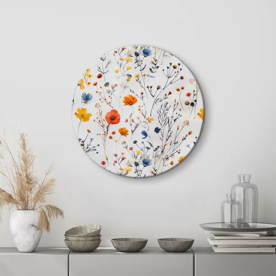  Schilderijen Bloemcompositie met klaprozen en andere wilde bloemen r40959