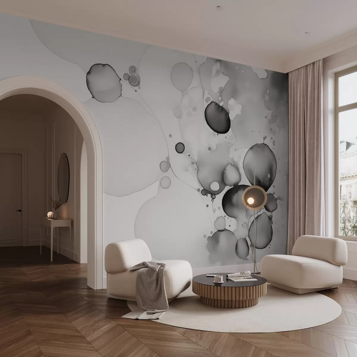 Fotobehang Vlek imitatie natte aquarel w02719