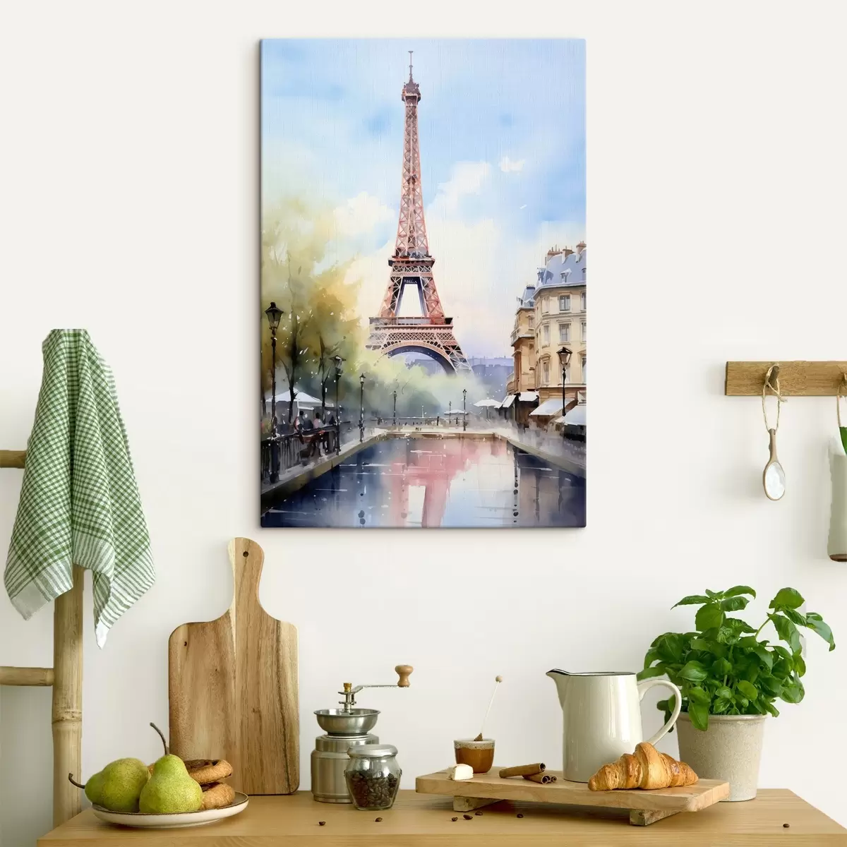  Peintures Vue de Paris en style aquarelle s42192