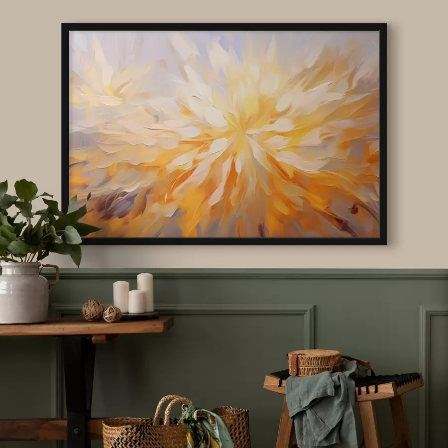  Schilderijen Grote abstracte bloem f42184