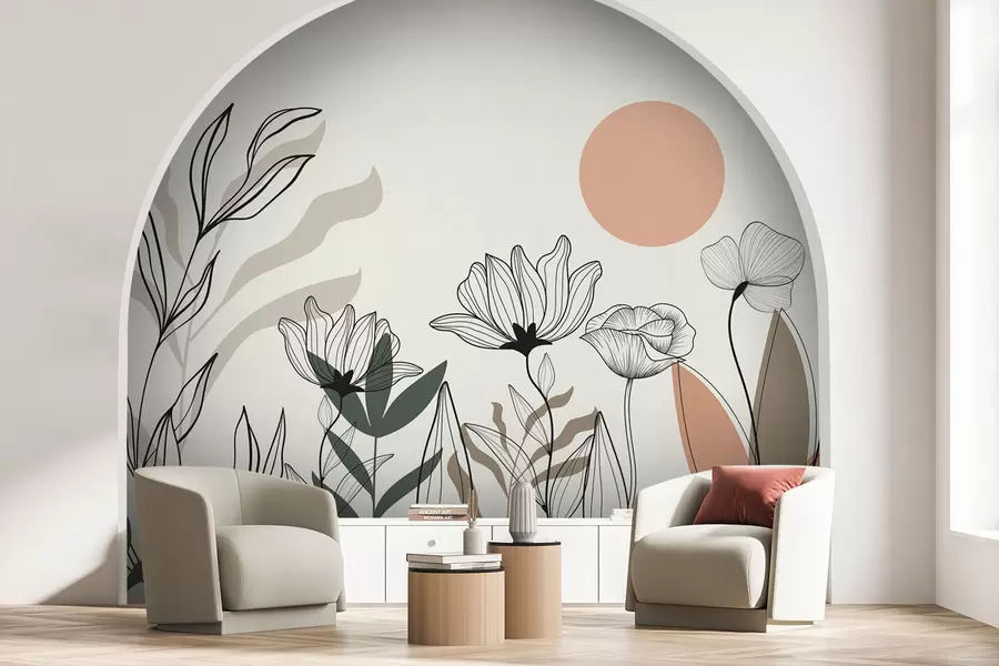 Fotobehang Boho stijl bloemen w02753