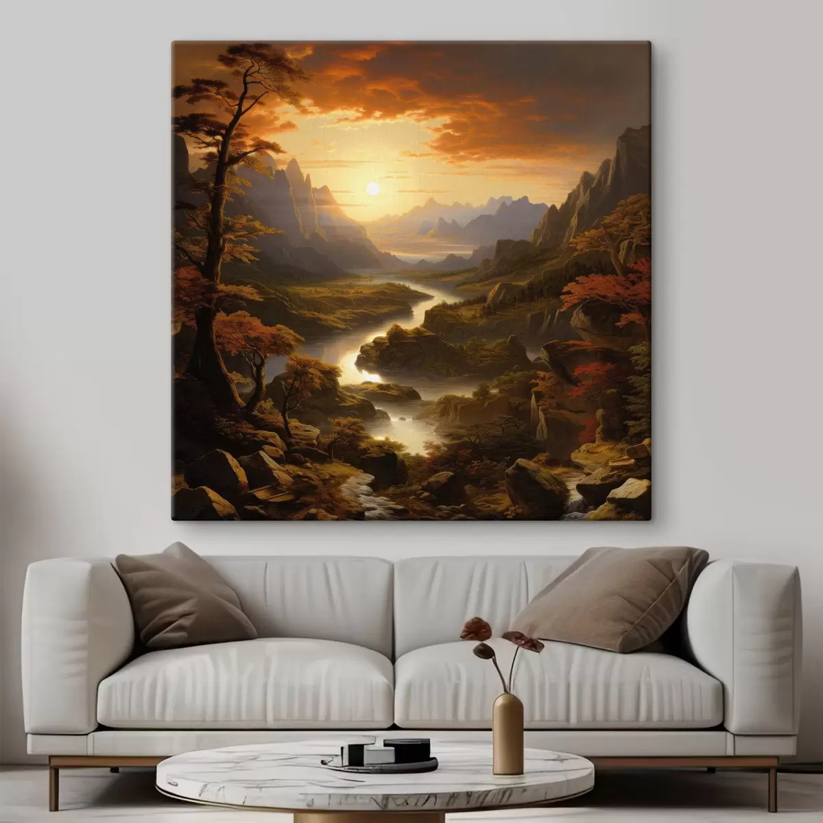  Peintures Aube dans les montagnes s42385