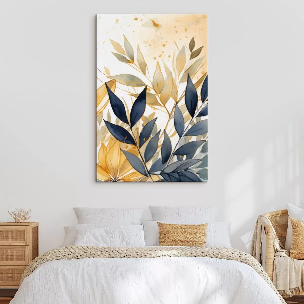  Schilderijen Lichte en donkere takken op een aquarelachtergrond s42394