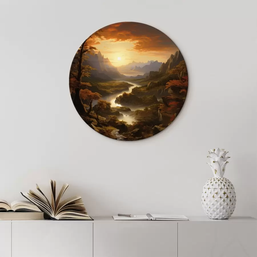  Schilderijen Dageraad in de bergen r42385