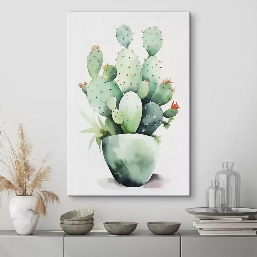  Peintures Imitation de cactus à l'aquarelle humide s42410