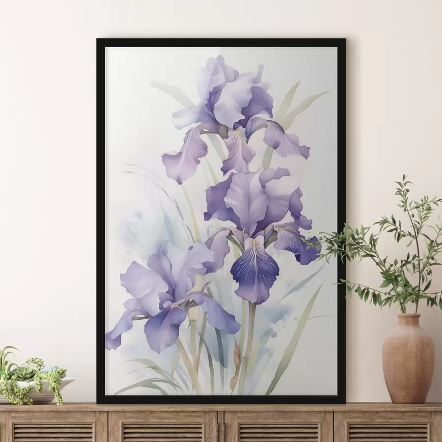 Fotobehang Irissen imitatie van aquarel f42414