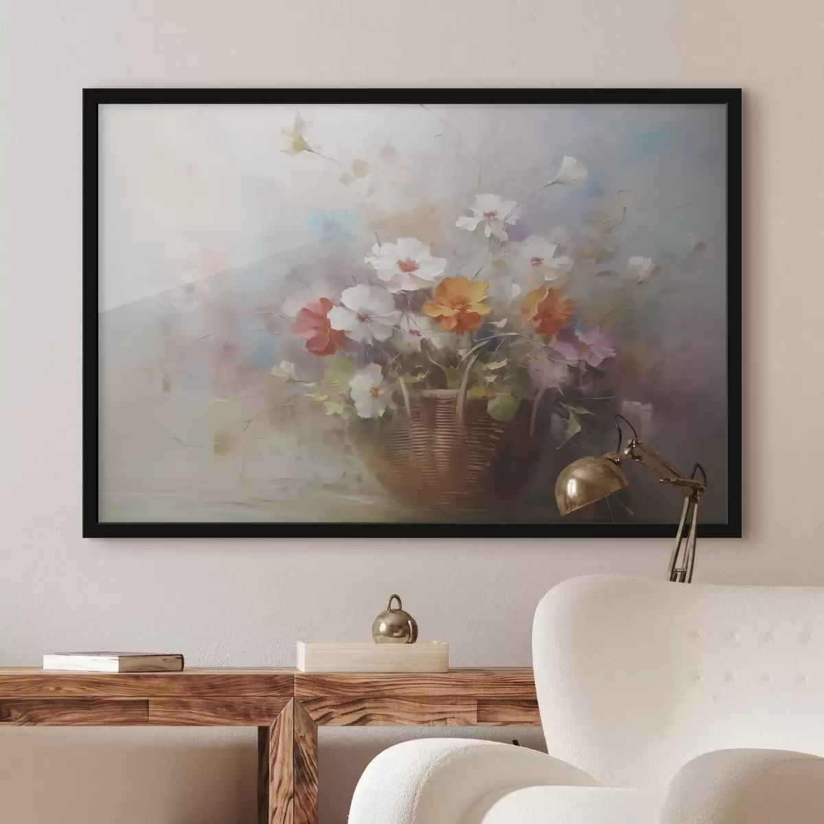 Affiche Peinture imitation fleurs sauvages f42420