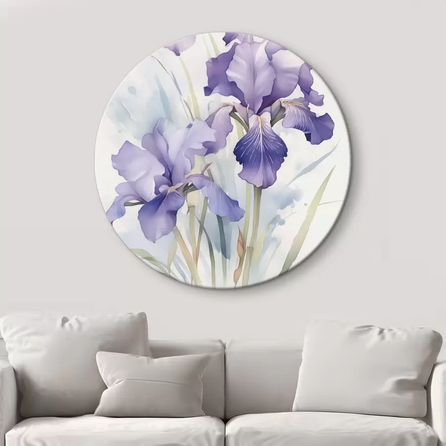 Fotobehang Irissen imitatie van aquarel r42414