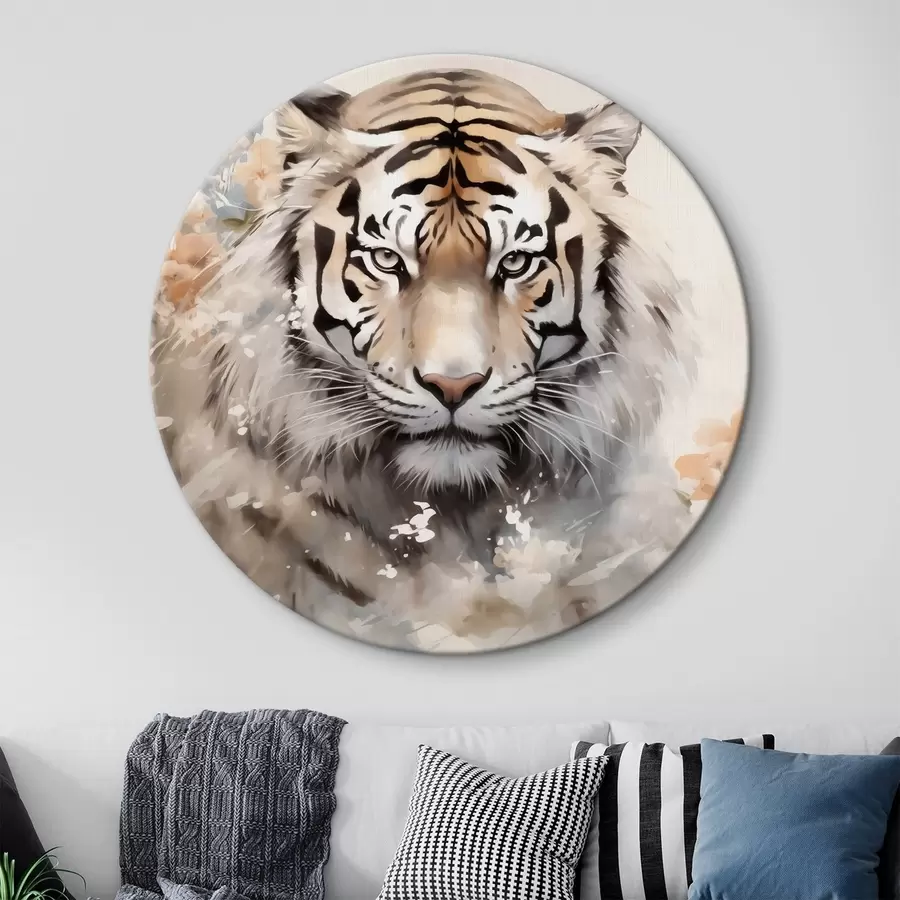  Schilderijen Abstract portret van een tijger tussen vlekken r42421