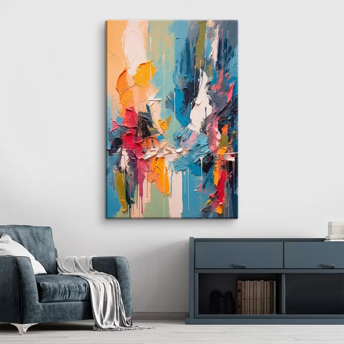  Peintures Peinture abstraite multicolore à l'huile s42256