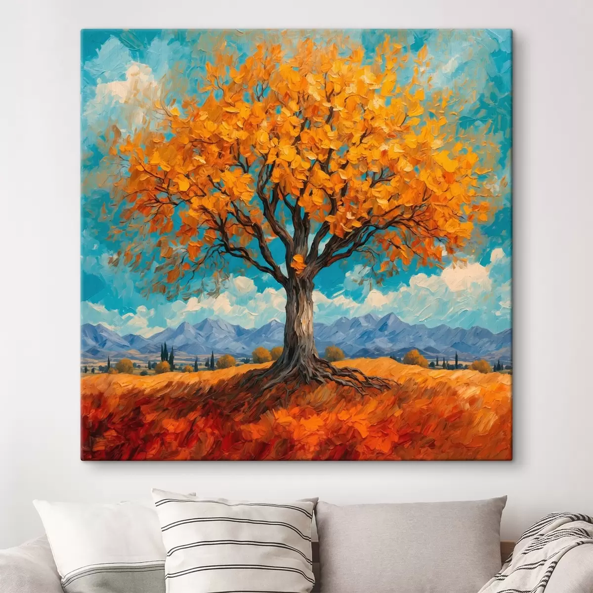  Peintures Arbre au sommet d'une colline s42263