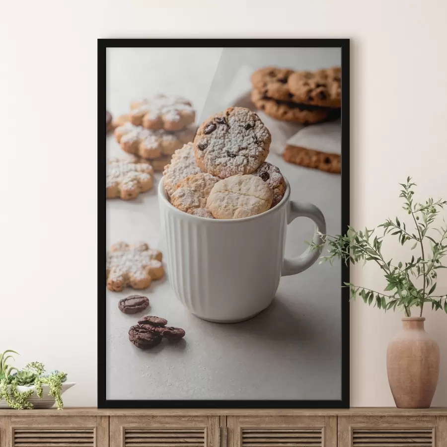 Fotobehang Mok met koekjes f42276