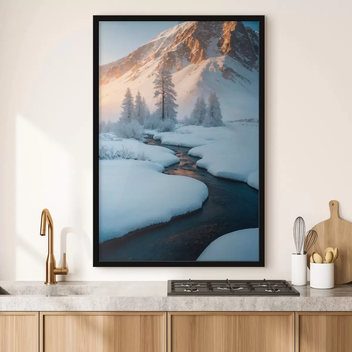 Poster Stroom naar de berg f42281