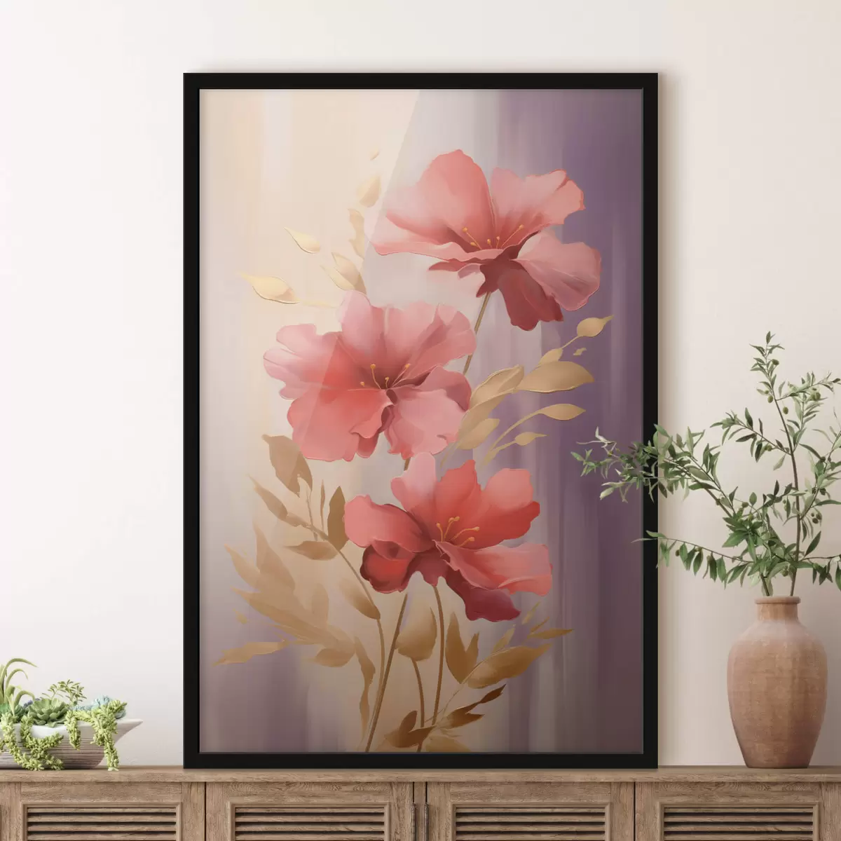 Poster Abstracte bloemen f42462