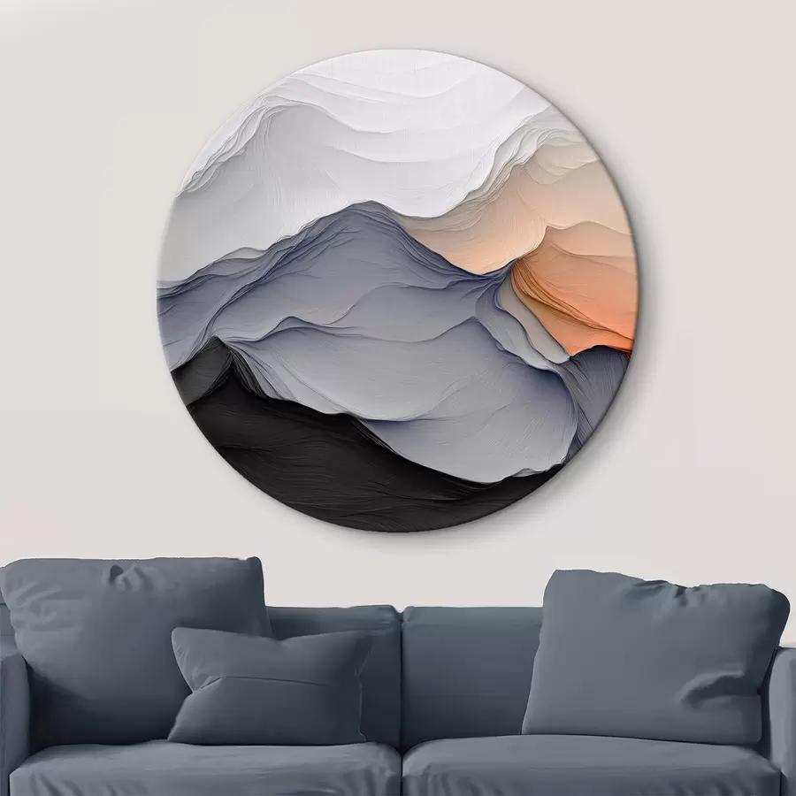  Schilderijen Abstractie met imitatie of bergen r42457