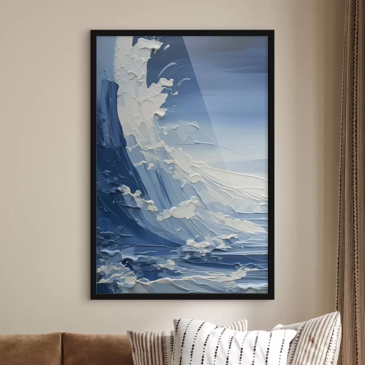 Poster Zee golf imitatie schilderij f42465