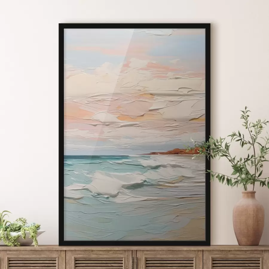 Papier peint photo Peinture d'imitation de paysage marin f42466