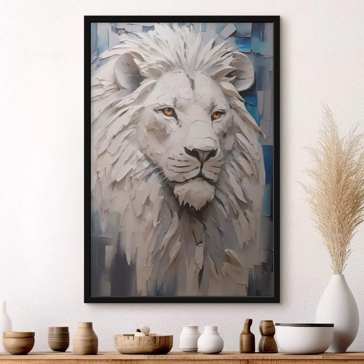 Affiche Peinture imitation lion f42468