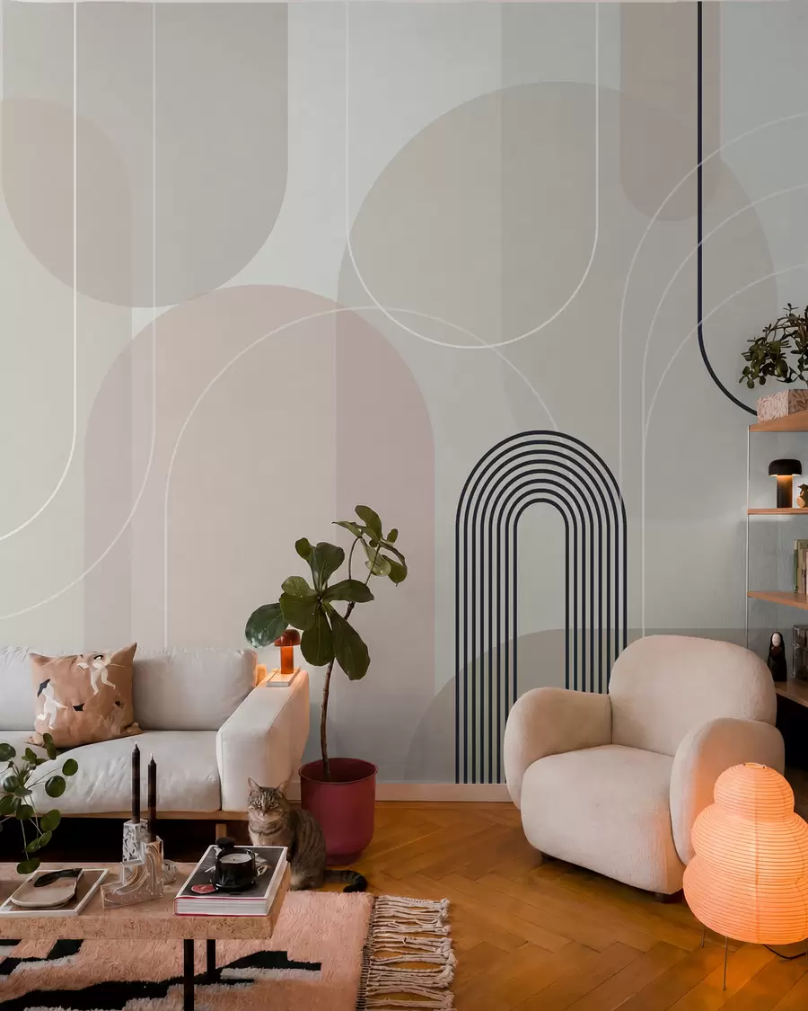 Fotobehang Stijlvolle minimalistische bogen w02826