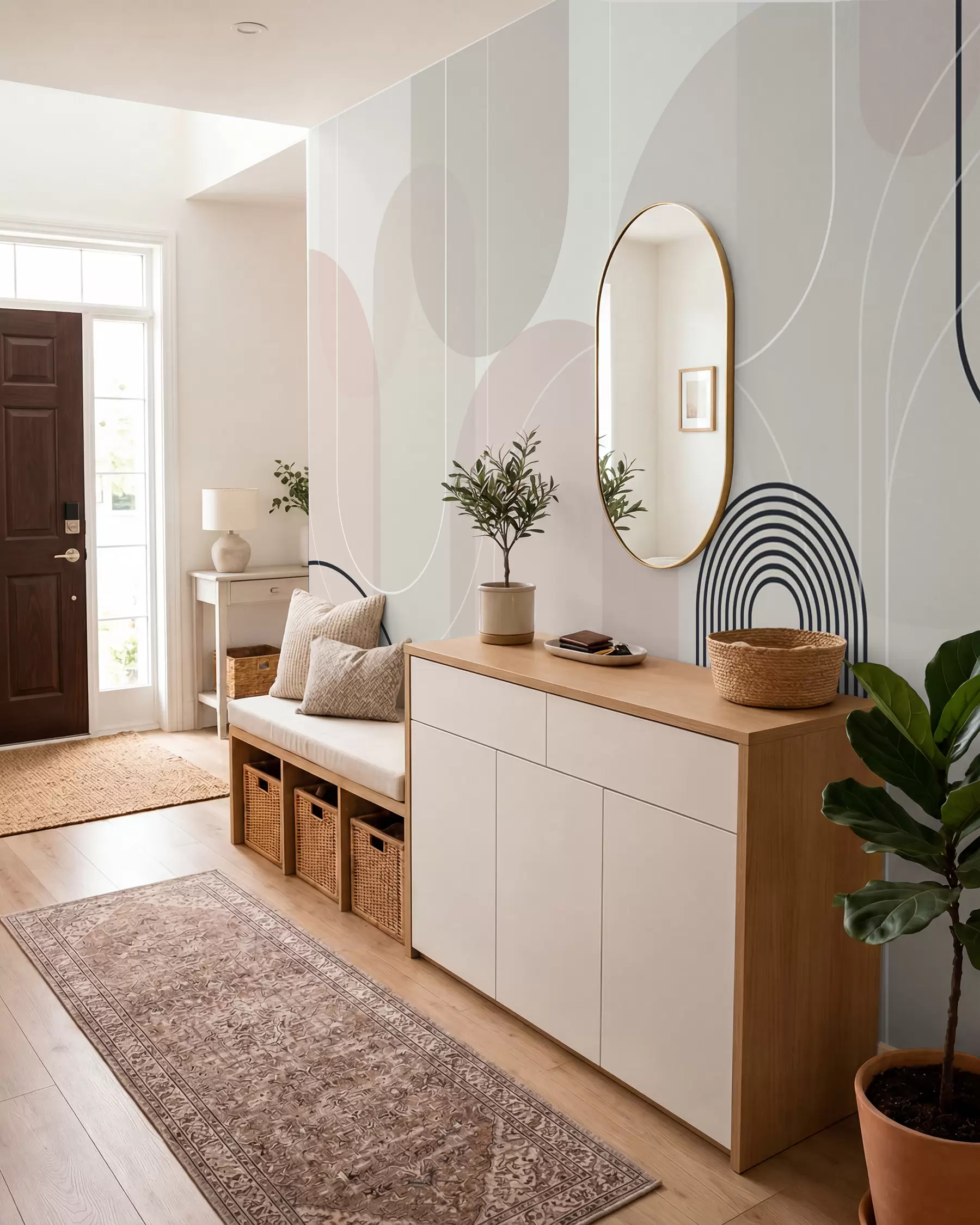 Fotobehang Stijlvolle minimalistische bogen w02826