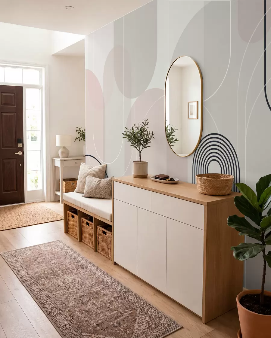 Fotobehang Stijlvolle minimalistische bogen w02826