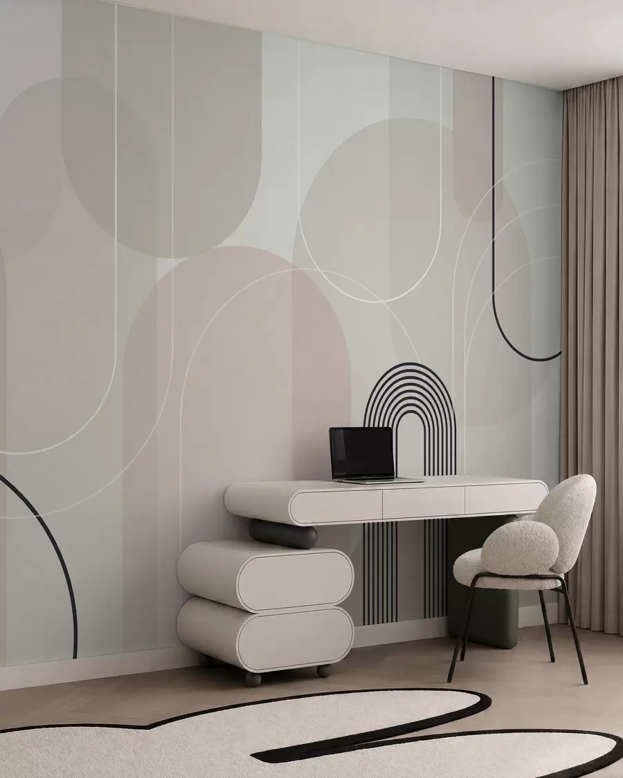 Fotobehang Stijlvolle minimalistische bogen w02826