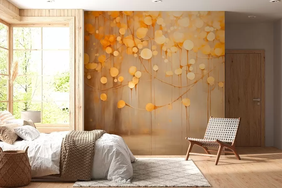 Fotobehang Oranje abstractie w02824