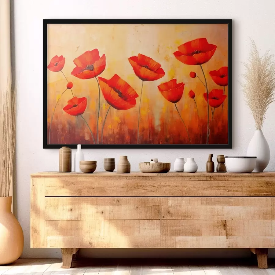 Papier peint photo Coquelicots rouges f42483