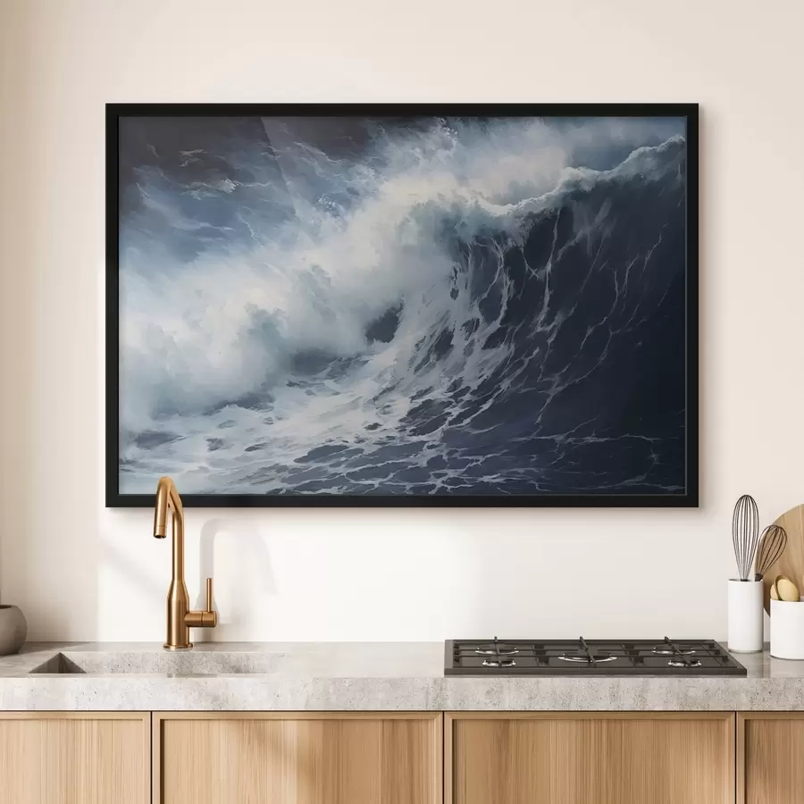 Papier peint photo Vague océanique tempétueuse f42487