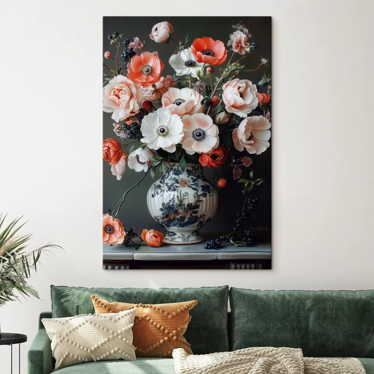  Peintures Un bouquet de belles fleurs dans un vase s42496