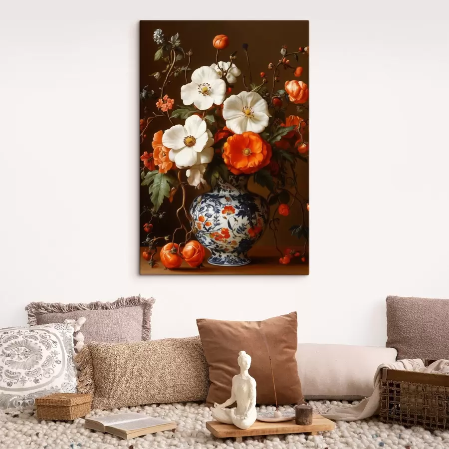  Peintures Bouquet dans un vase peint s42497