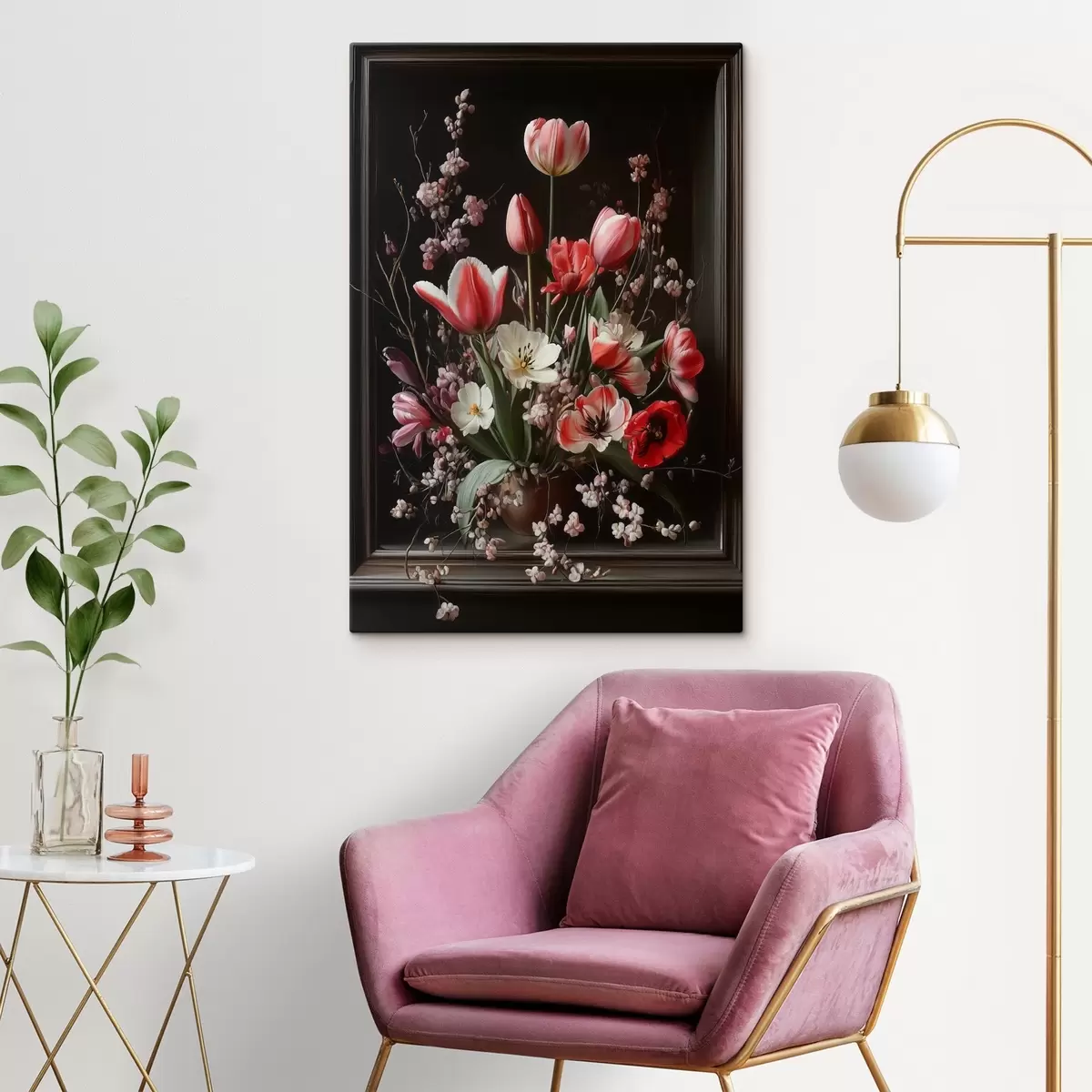  Peintures Bouquet sur fond sombre s42499