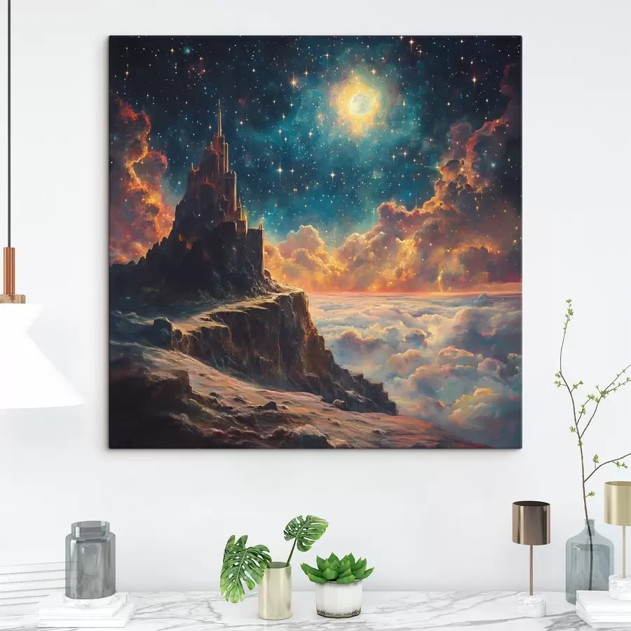  Peintures Montagnes et ciel étoilé s42500