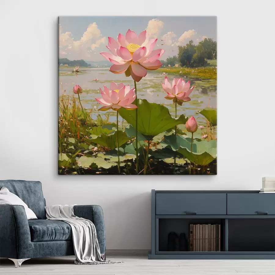  Schilderijen Lotussen op het water s42502