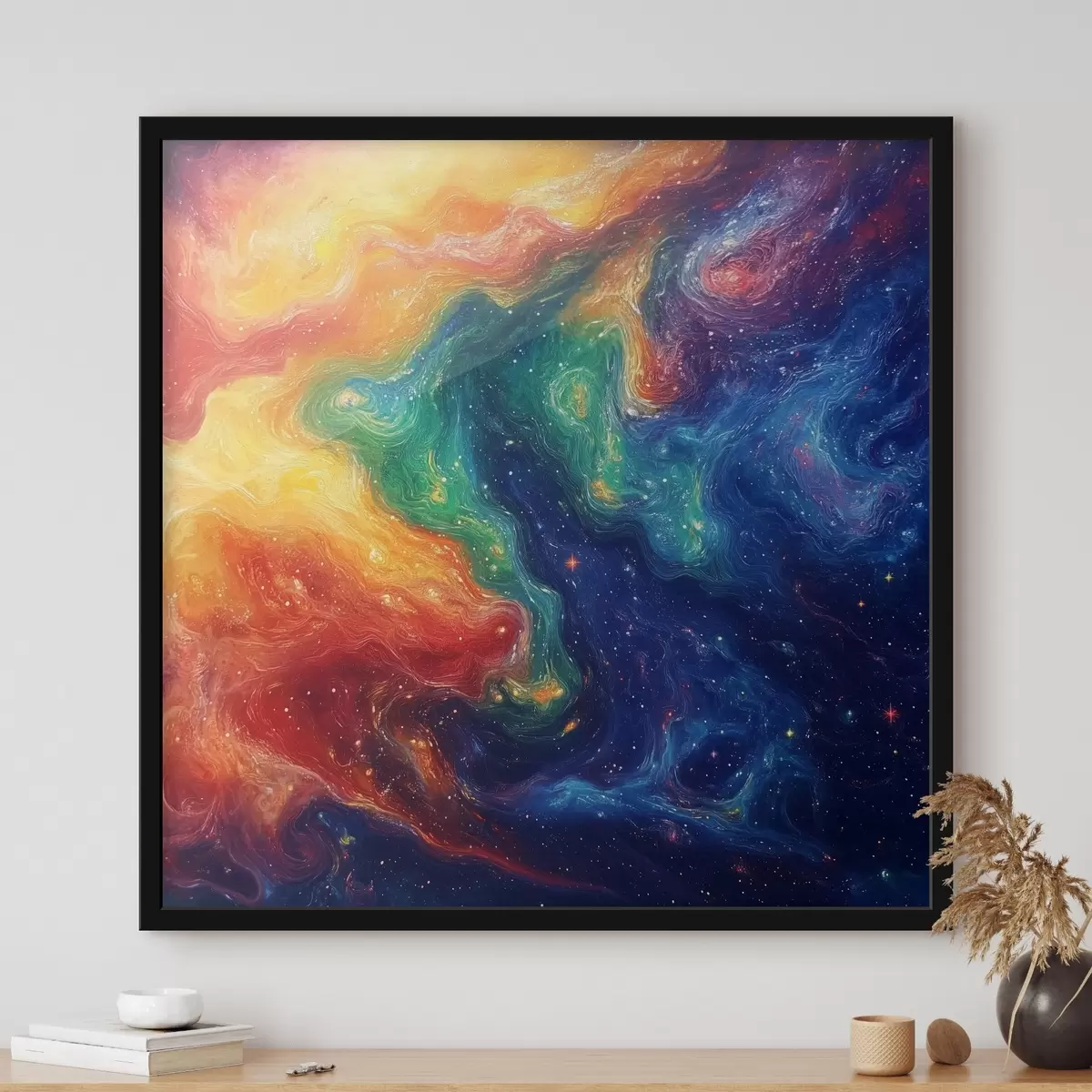 Poster Abstractie in heldere kleuren f42507